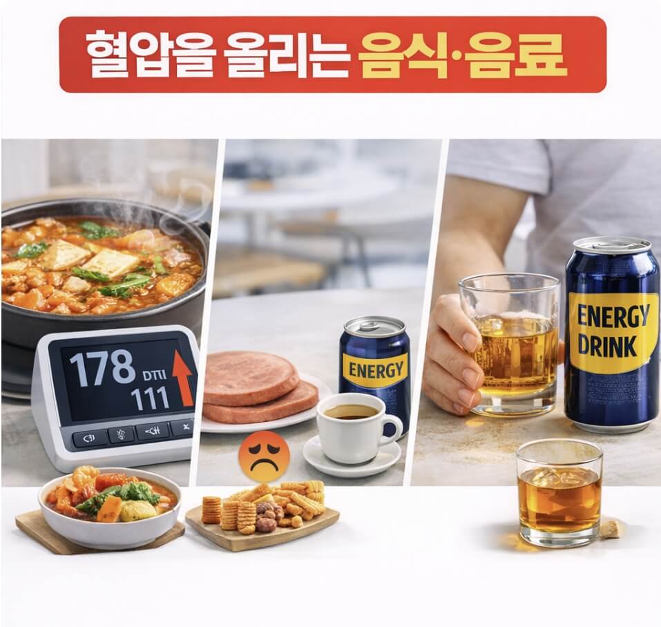 혈압을 올리는 음식·음료