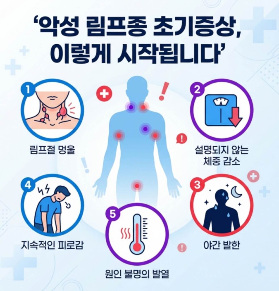 악성 림프종 증상
