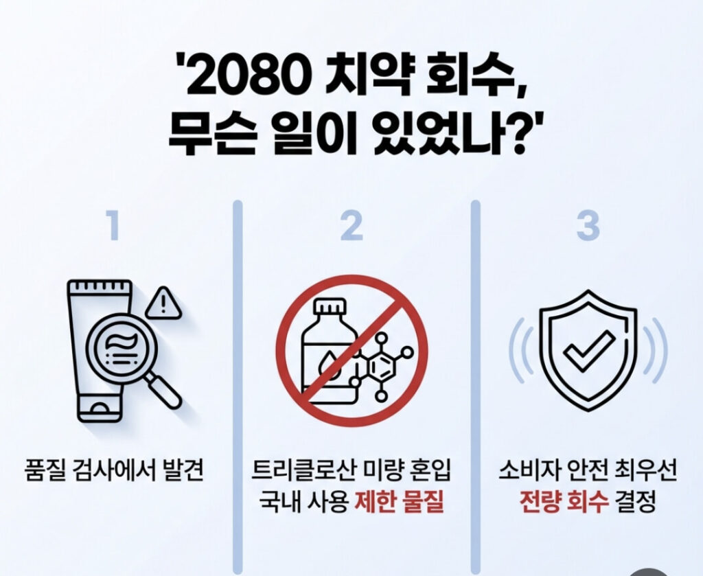 2080 치약 회수