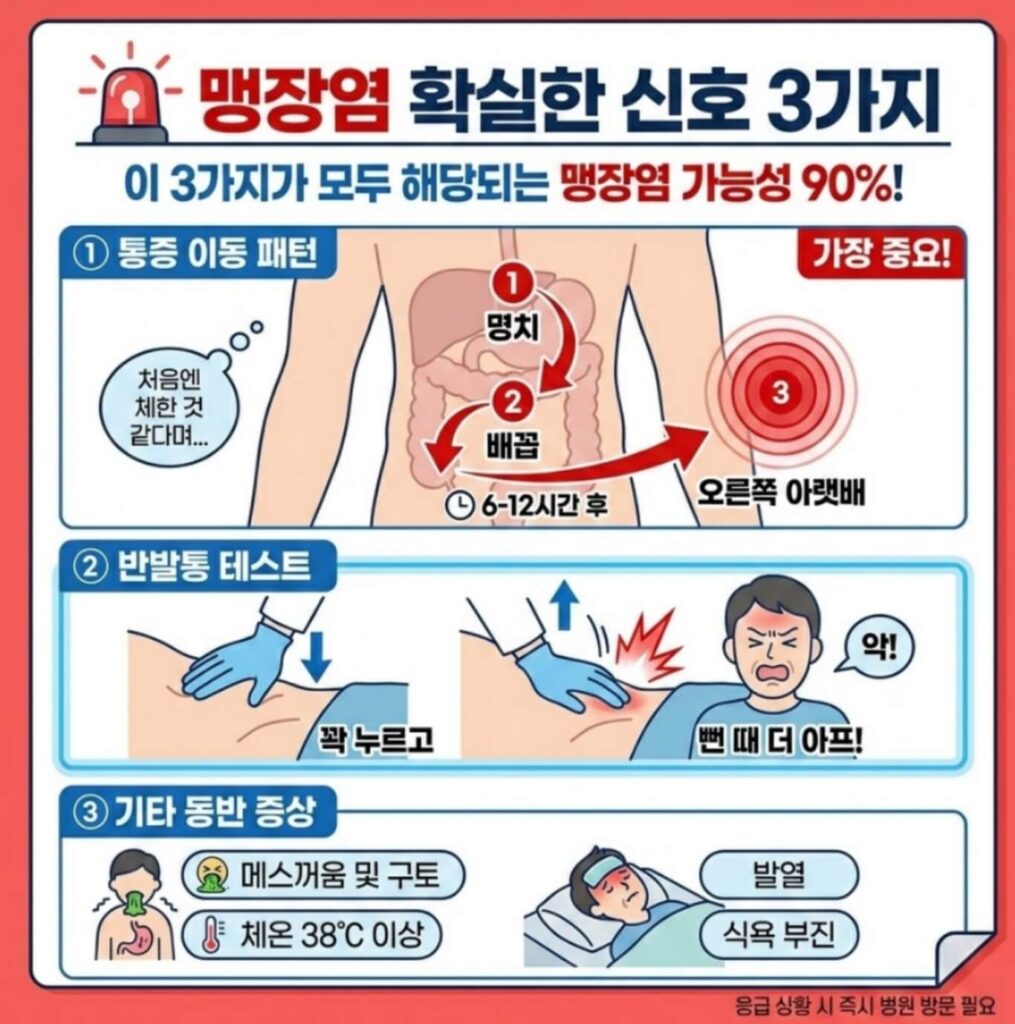 맹장염 초기증상