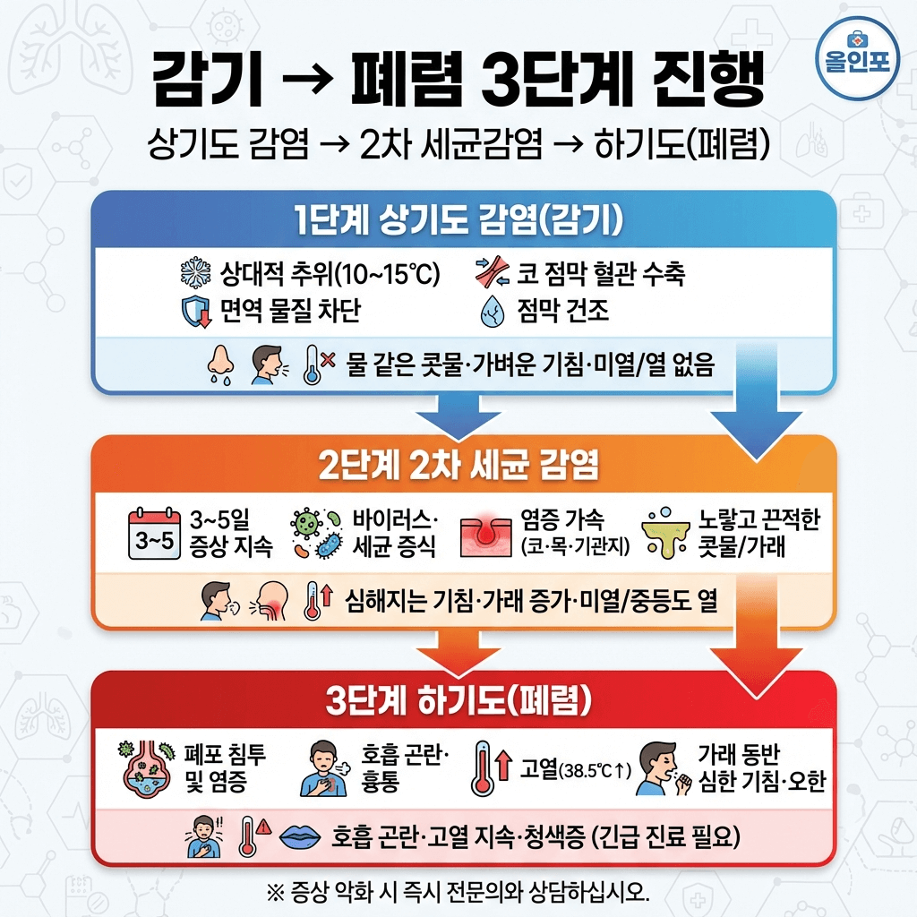 감기 폐렴