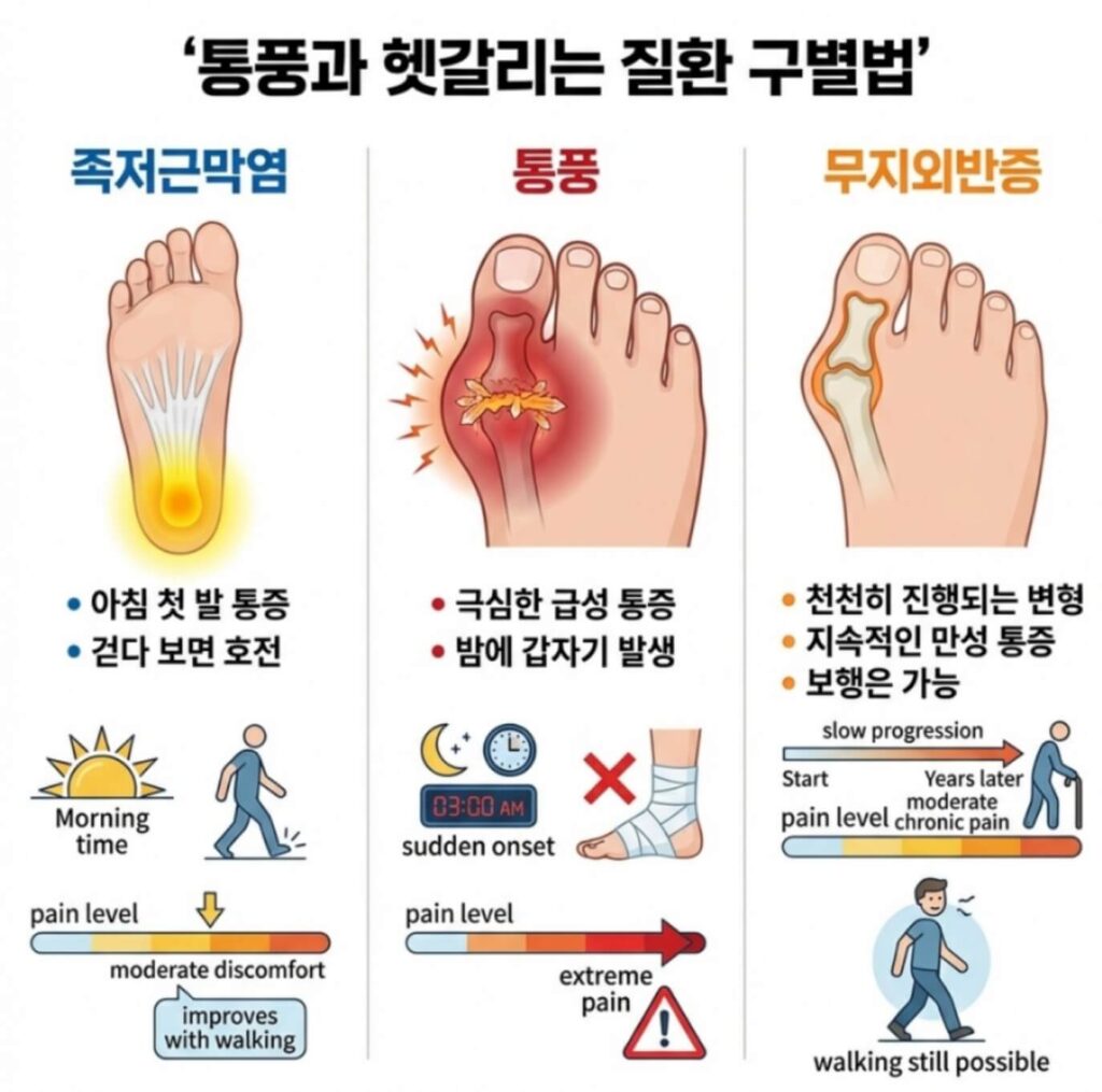 통풍 초기증상