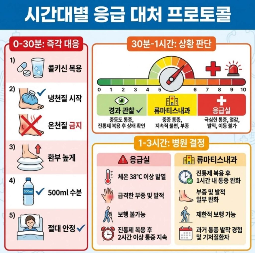 통풍 발작 응급처치