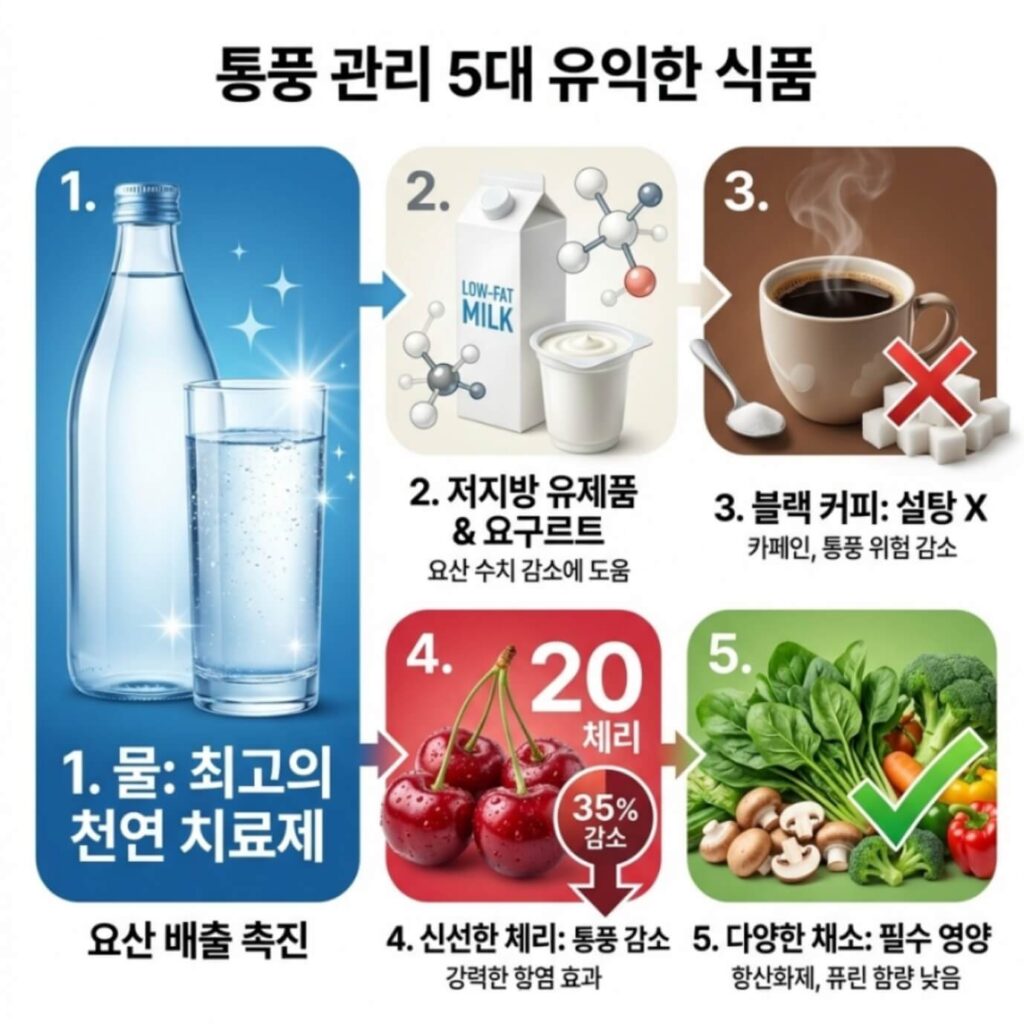 통풍에 좋은 음식