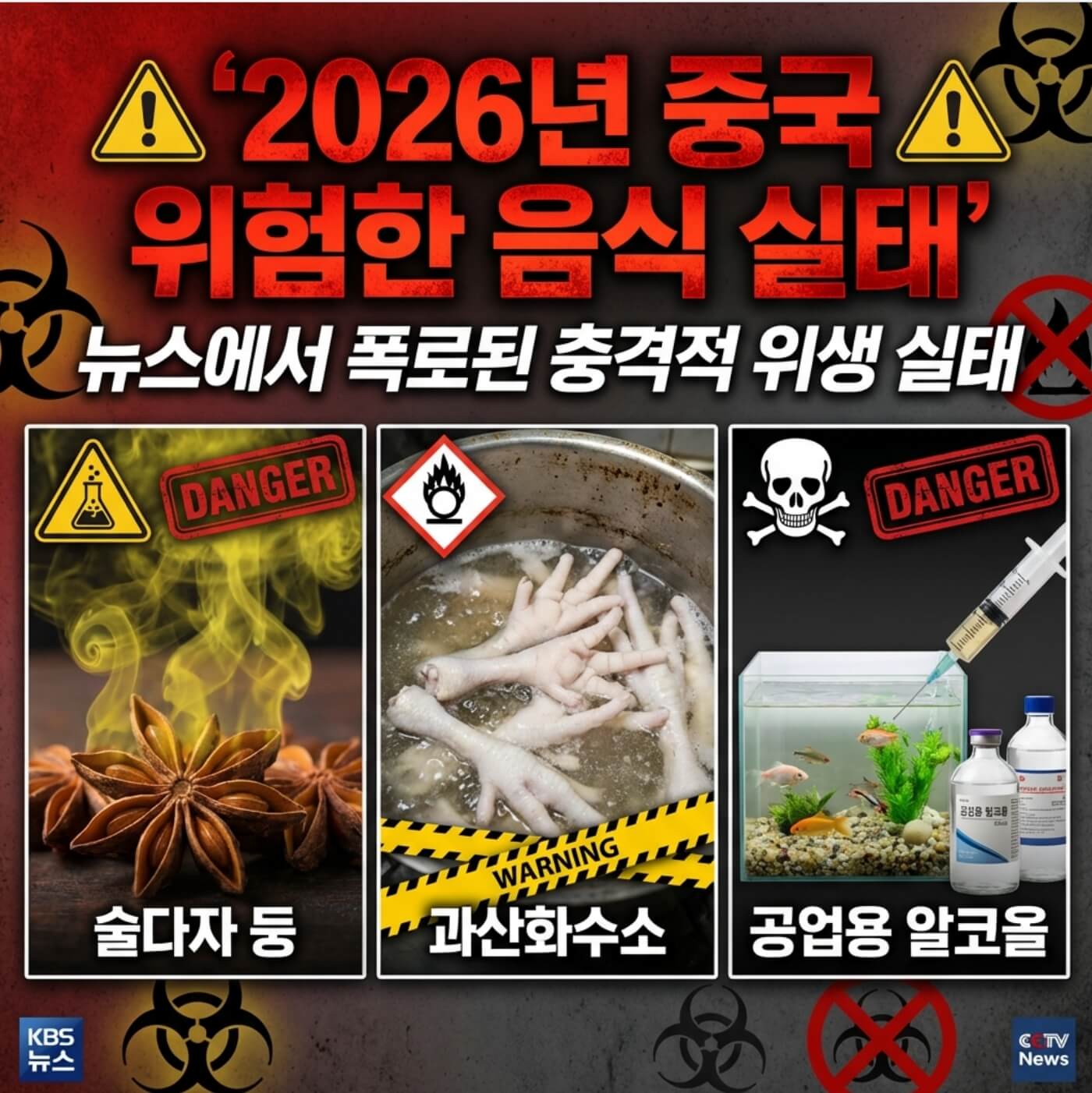 중국 위험한 음식