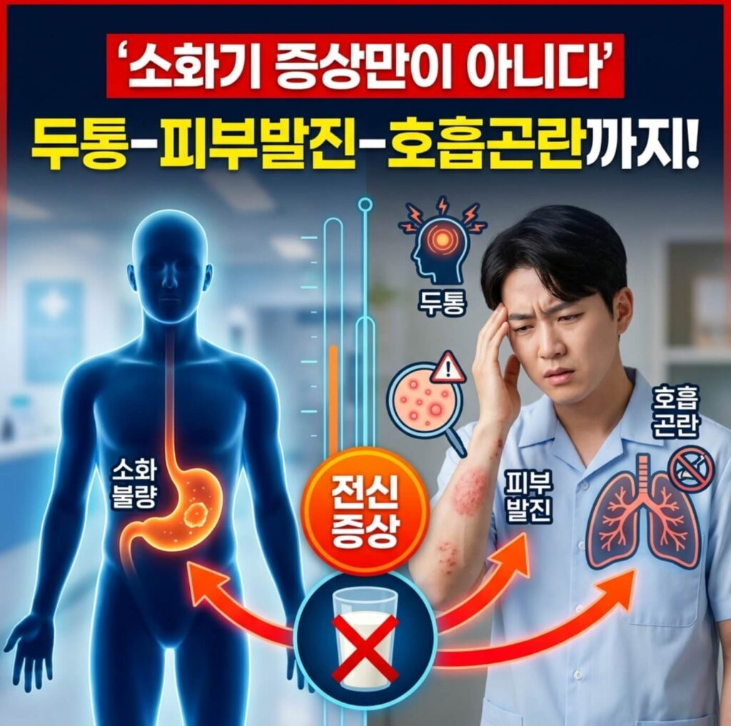 우유 유당불내증 카제인 부작용