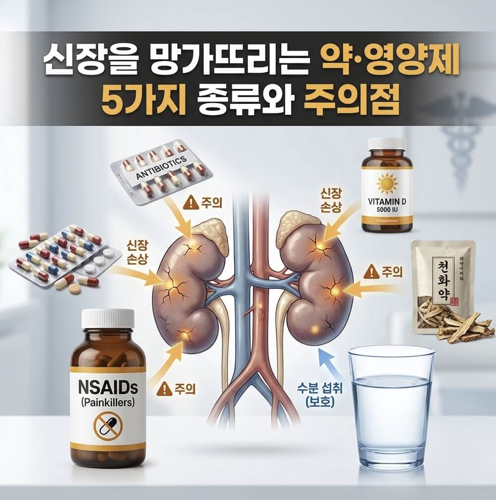 신장을 망가뜨리는 약