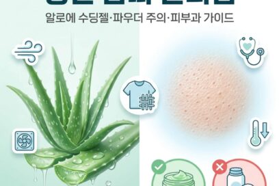 성인 땀띠 관리법 완벽 정리: 알로에 수딩젤·파우더 주의사항 및 피부과 진료비 가이드