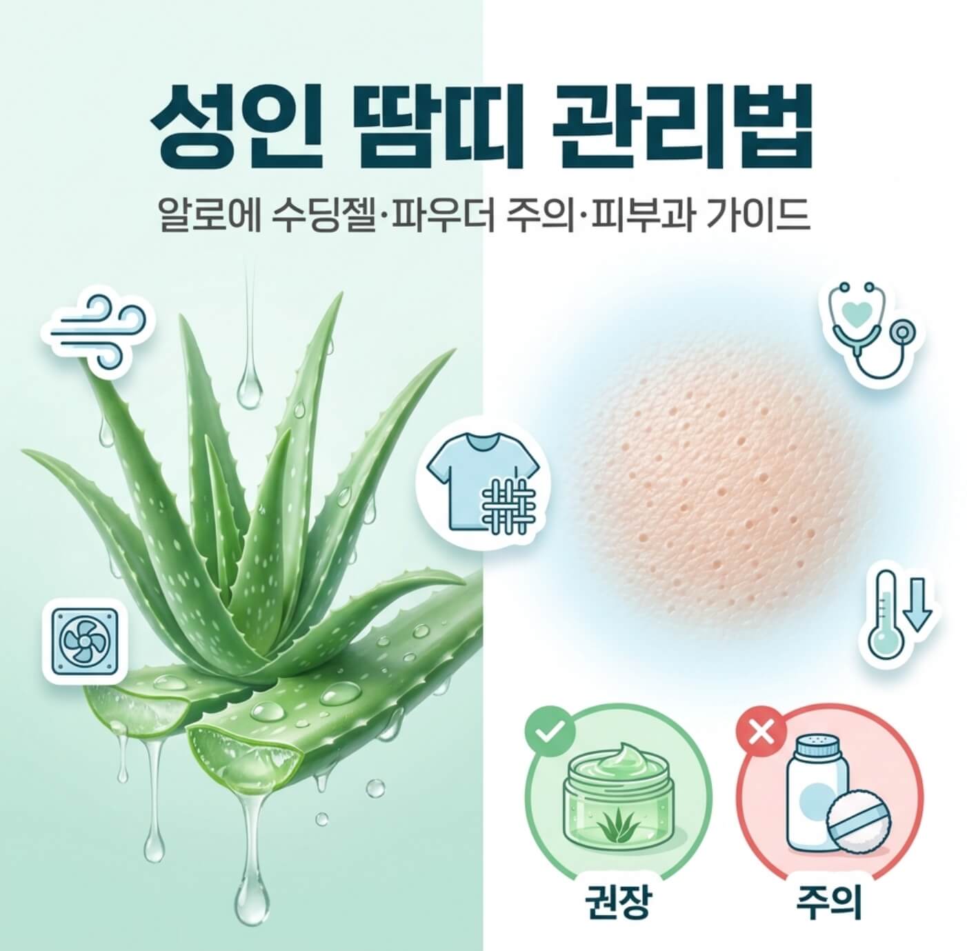 성인 땀띠 관리법