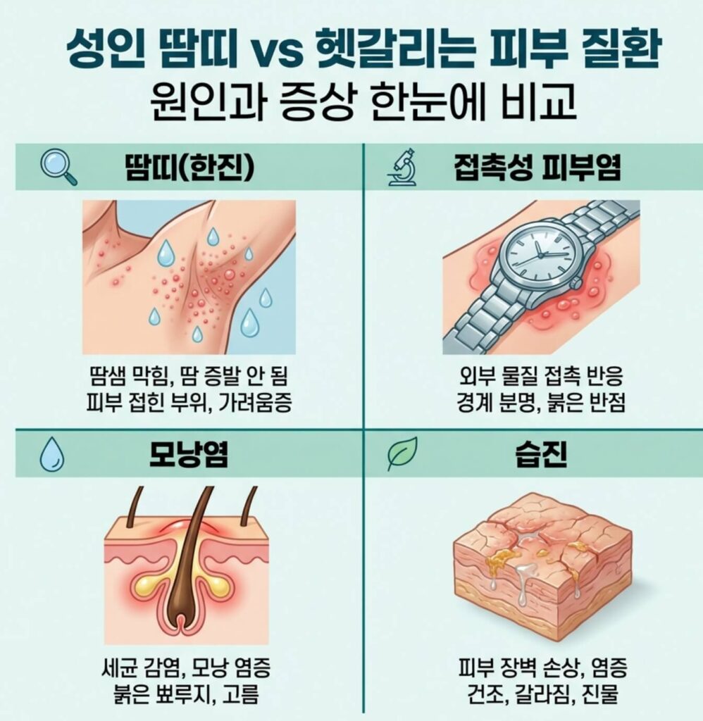 성인 땀띠 관리법