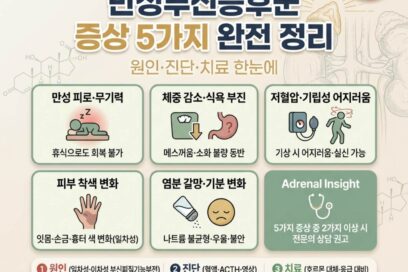 만성부신증후군 증상 5가지와 원인·진단·치료 핵심 정리 (2026)