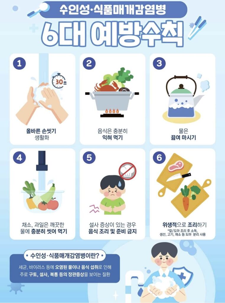 여름철 세균성 장관감염증 균종, 대처법, 예방법