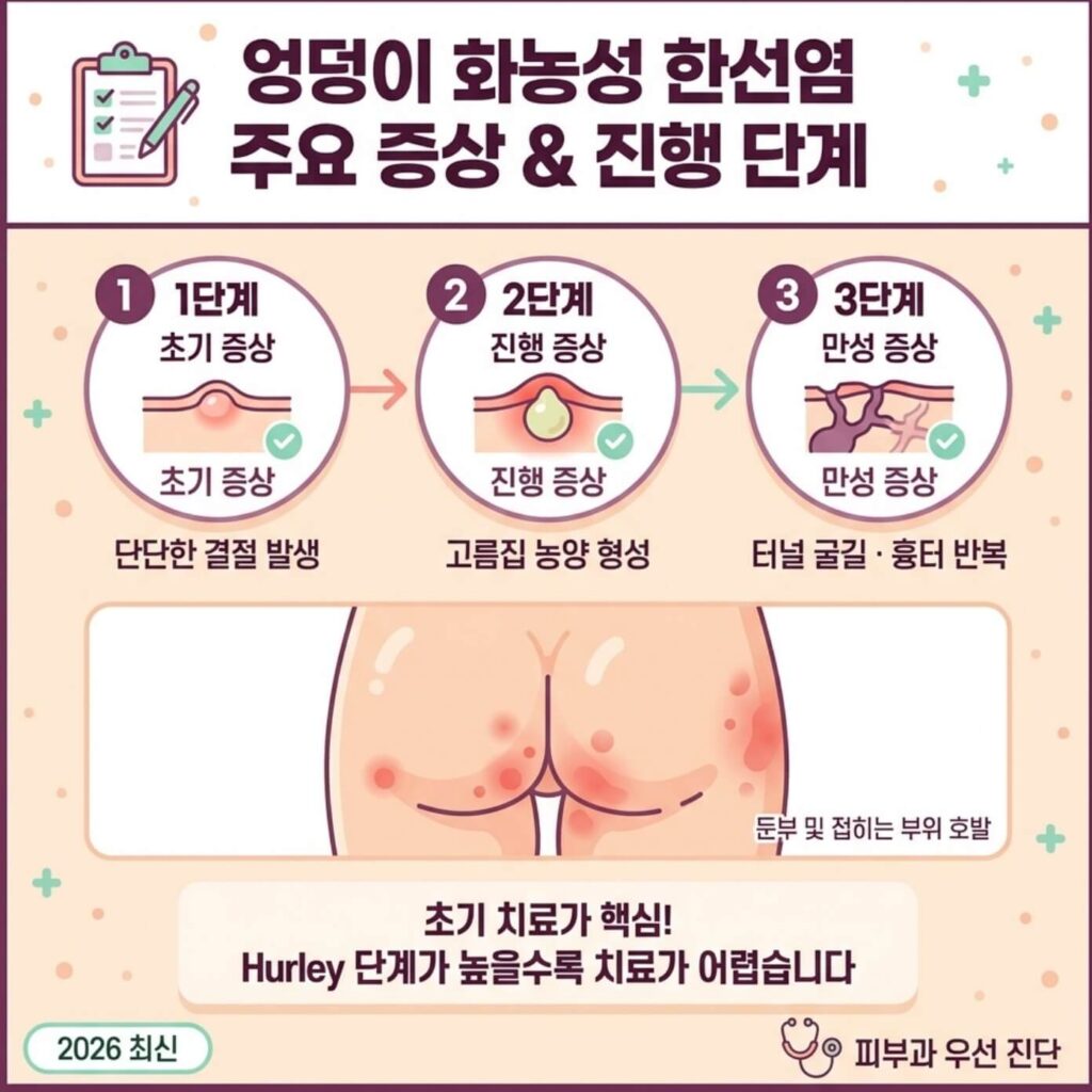 엉덩이 화농성 한선염