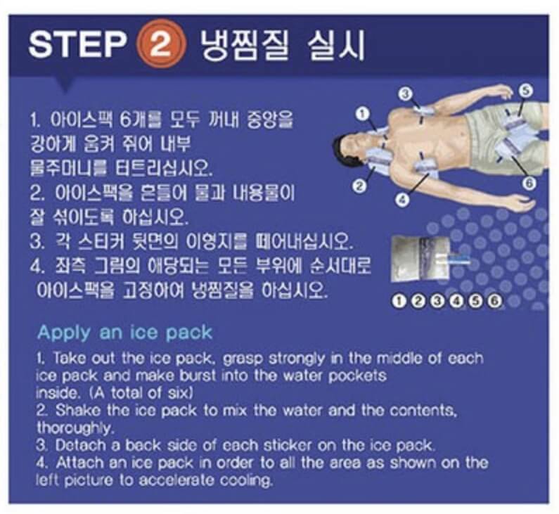 폭염 응급키트 사용법