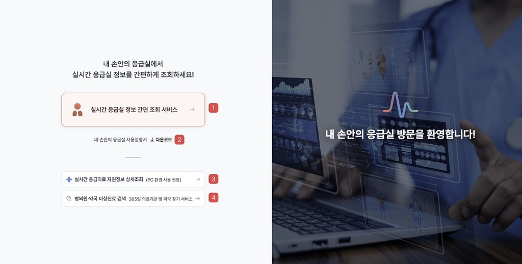 내손안의 응급실 보는법