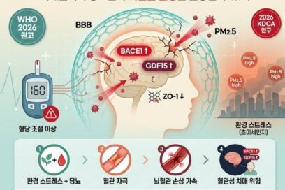 당뇨 환자 초미세먼지 노출 시 뇌혈관 손상 위험 급증! 원인과 예방법