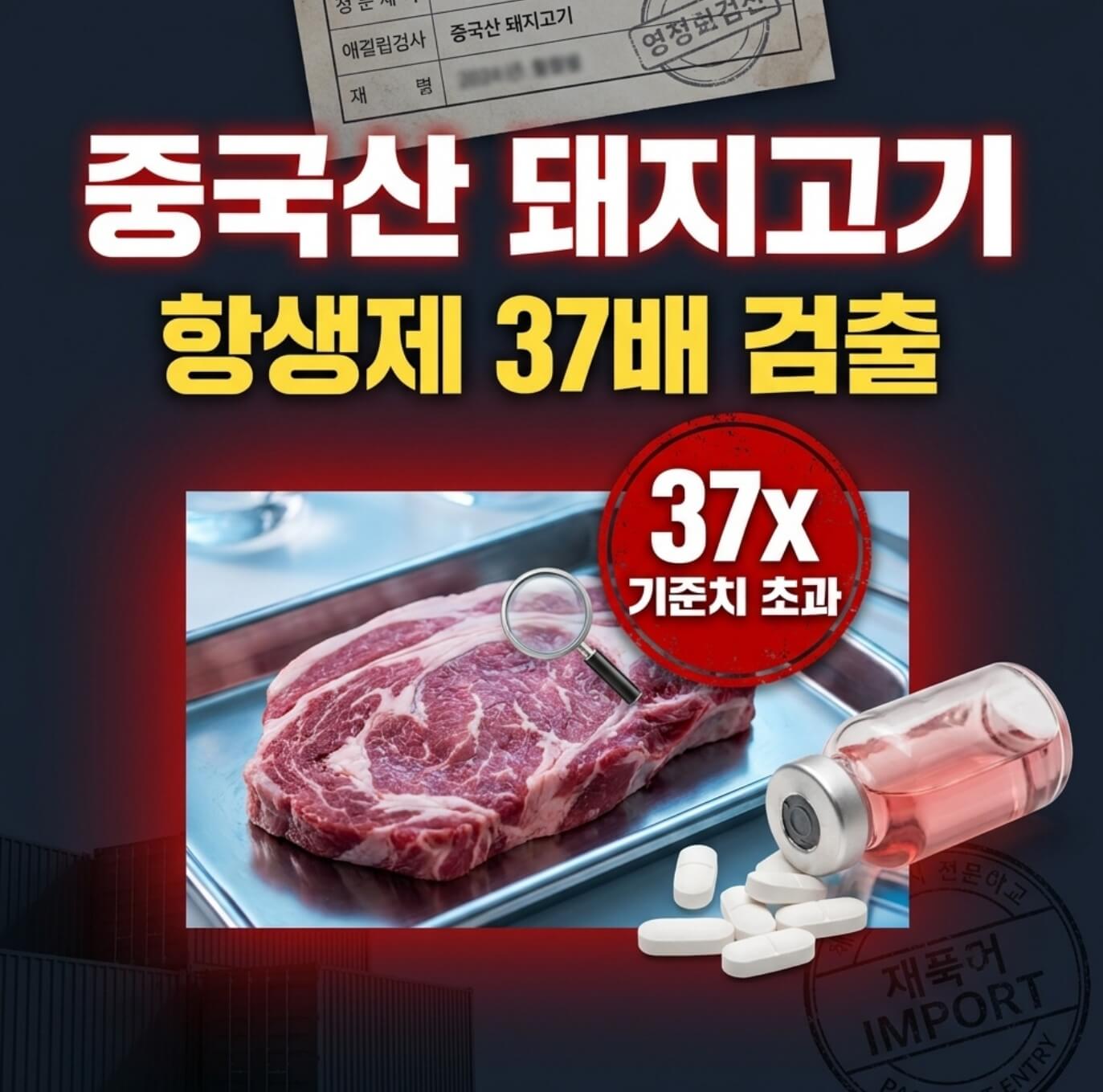 중국산 돼지고기 항생제
